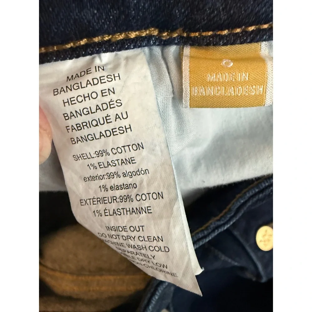 Michael Kors Dark Blue Denim Jeans with Gold Buttons